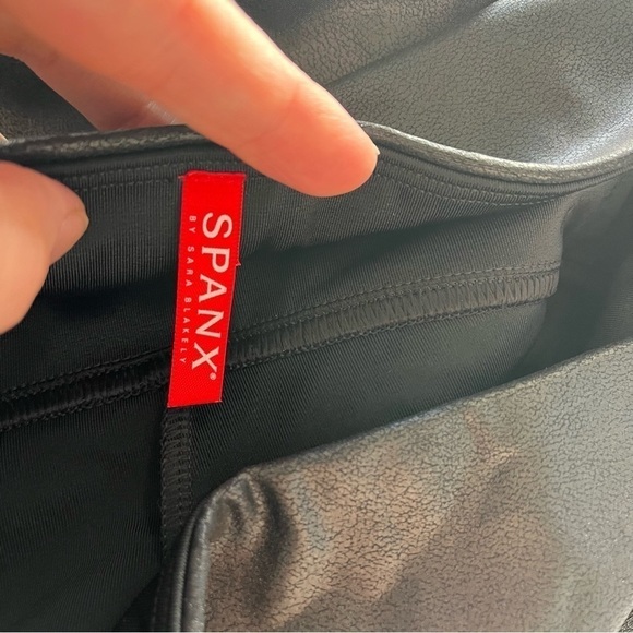 SPANX x REVOLVE Faux Leather High Waisted Leggings - Picture 7 of 11